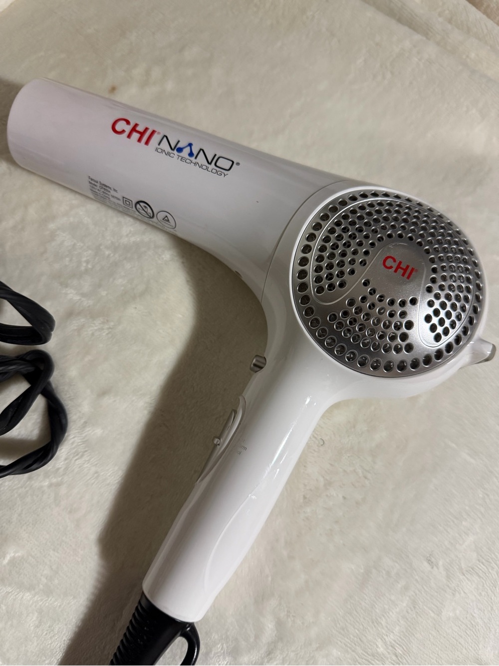 CHI Nano White Ionic Hair Dryer - Professional Lightweight Styling